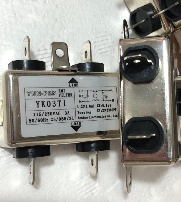 BỘ LỌC CHỐNG NHIỄU YK03T1 115V 250V 3A YUNPEN